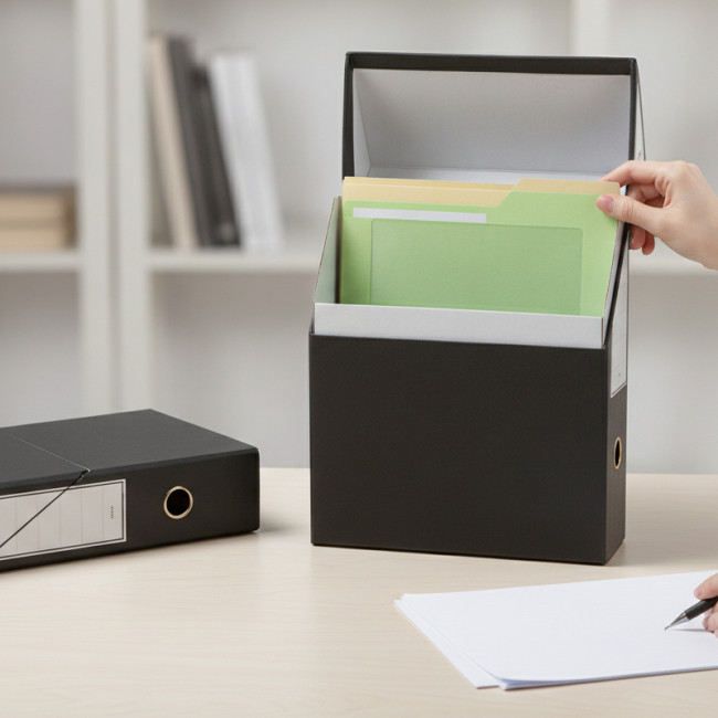 ▷ CAJA PARDO TRANSFERENCIA ESTUCHE VERTICAL | Taine - Imagen 2