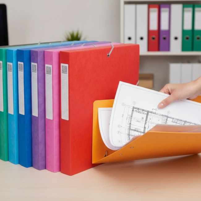 ▷ CARPETA DE PROYECTOS EXABOX EN CARTULINA LUSTRADA | Taine - Imagen 7