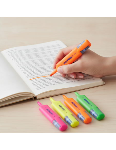▷ MARCADOR FLUOR COLORES KORES | Taine - Imagen 1