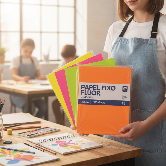 ▷ PAPEL FIXO FLUOR COLORES A3 A4 | Taine - Imagen 2