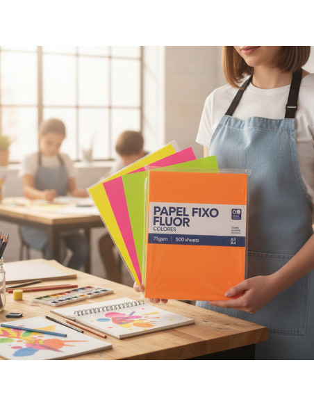 ▷ PAPEL FIXO FLUOR COLORES A3 A4 | Taine - Imagen 2