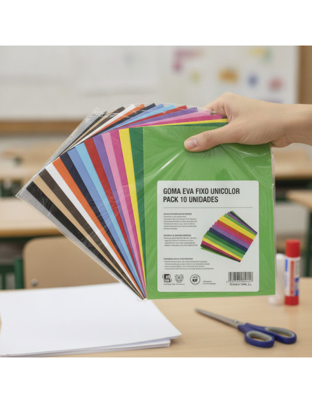 ▷ GOMA EVA FIXO UNICOLOR PACK 10 UNIDADES | Taine - Imagen 1