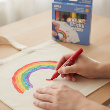 ▷ TEMPERA APLI SOLIDA TEXTIL 6 UDS 6G SURTIDOS | Taine - Imagen 2