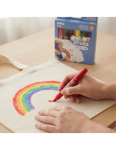 ▷ TEMPERA APLI SOLIDA TEXTIL 6 UDS 6G SURTIDOS | Taine - Imagen 2
