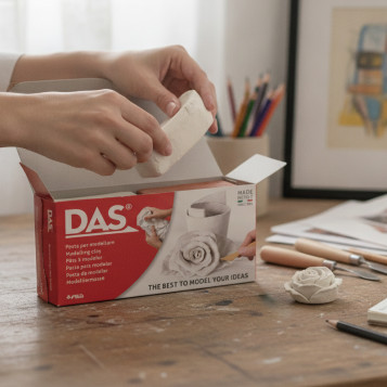 ▷ PASTA DAS DE MODELAR BLANCA Y TERRACOTA | Taine - Imagen 2