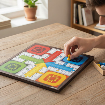 ▷ TABLERO FOURNIET PARCHIS-AJEDREZ 4JUGADORES 40x40CM (30040) | Taine - Imagen 2
