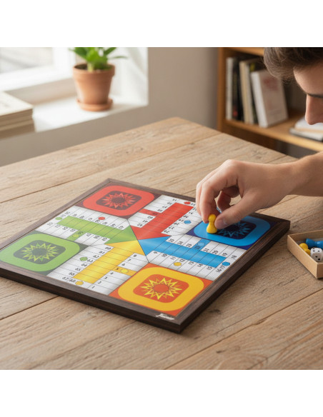 ▷ TABLERO FOURNIET PARCHIS-AJEDREZ 4JUGADORES 40x40CM (30040) | Taine - Imagen 2