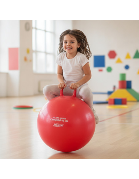 ▷ PELOTA SOFTEE CANGURO 45 CM COLOR ROJO JIM SPORT | Taine - Imagen 2