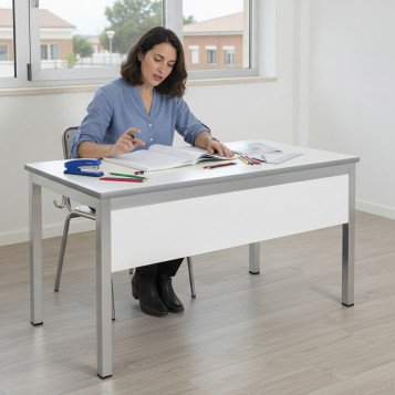 ▷ MESA TAGAR PROFESOR MOD.390F ALT.75 120X80 COLOR GRIS | Taine - Imagen 2