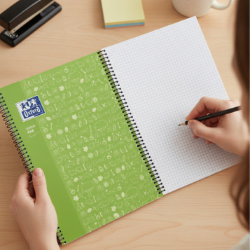 ▷ CUADERNO OXFORD ESPIRAL FOLIO LENGUA 4X4 90GR 80HJ | Taine - Imagen 2