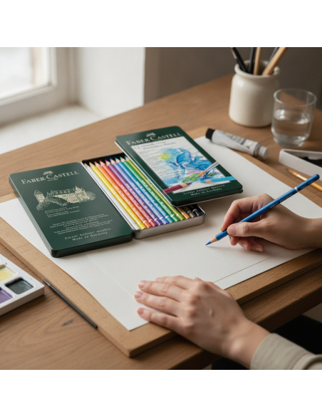 ▷ LAPICES FABER CASTELL 12 UDS ACUARELABLE METAL ALBER | Taine - Imagen 2