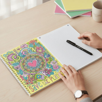 ▷ CUADERNO OXFORD OXFWyC A4 120H 92G 5X5 CR | Taine - Imagen 2
