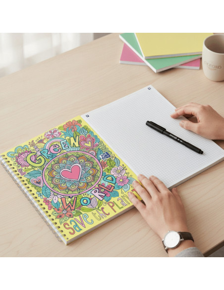 ▷ CUADERNO OXFORD OXFWyC A4 120H 92G 5X5 CR | Taine - Imagen 2