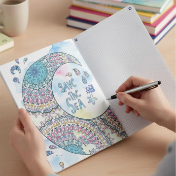 ▷ CUADERNO OXFOR OXFWyC A5 120H 90G 5X5 TB | Taine - Imagen 2
