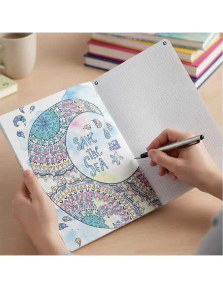 ▷ CUADERNO OXFOR OXFWyC A5 120H 90G 5X5 TB | Taine - Imagen 2