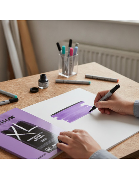 ▷ BLOC DIBUJO CANSON ENCOLADO A4 XL MARKER 70gr 100hj LAYOUT C.ROTULADORES | Taine - Imagen 2