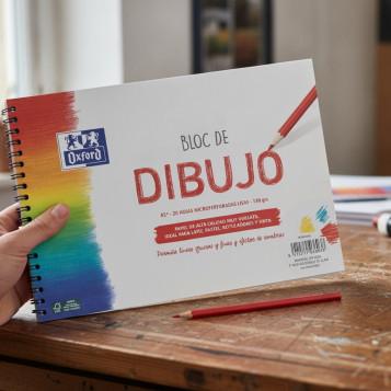 ▷ BLOC DIBUJO OXFORD ESPIRAL A5+ 20HJ 130GR LISO | Taine - Imagen 2