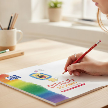 ▷ BLOC DIBUJO OXFORD ENCOLADO A4 20HJ 90G LISO | Taine - Imagen 2