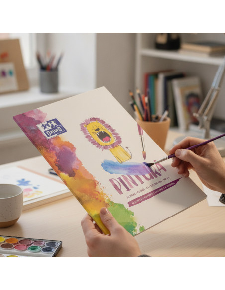 ▷ BLOC DIBUJO OXFORD ENCOLADO A4 20HJ 180G PINTURA | Taine - Imagen 2