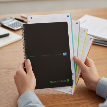 ▷ CUADERNO OXFORD 80HJ 5X5 BLACKyCOLOR 4 COLORES | Taine - Imagen 2