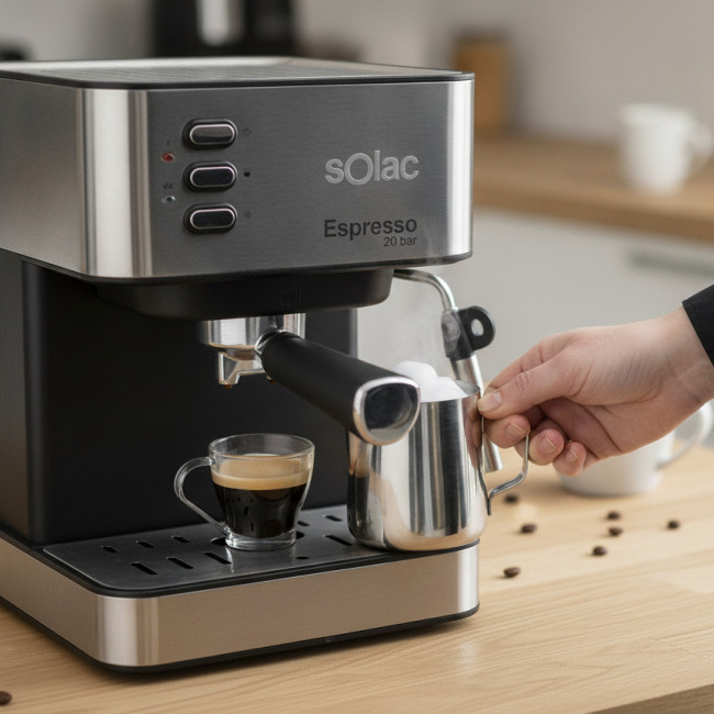 ▷ CAFETERA SOLAC ESPRESSO 20 BARS INOX CE4481 POESSA | Taine - Imagen 2