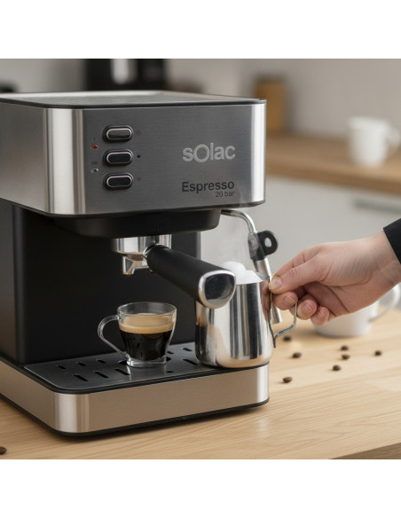▷ CAFETERA SOLAC ESPRESSO 20 BARS INOX CE4481 POESSA | Taine - Imagen 2