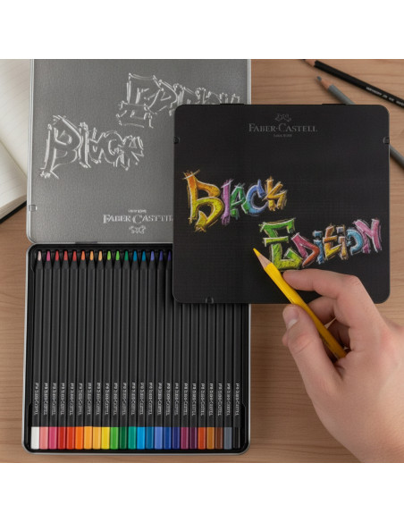 ▷ LAPICES FABER CASTELL 24 UDS C.METAL BLACK EDITION FABER | Taine - Imagen 2
