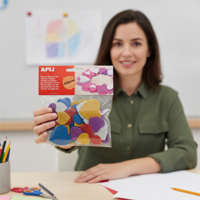 ▷ FORMAS APLI GOMA EVA ADHESIVAS EXPRESIONES - MAXI FORMATO 500UDS | Taine - Imagen 2