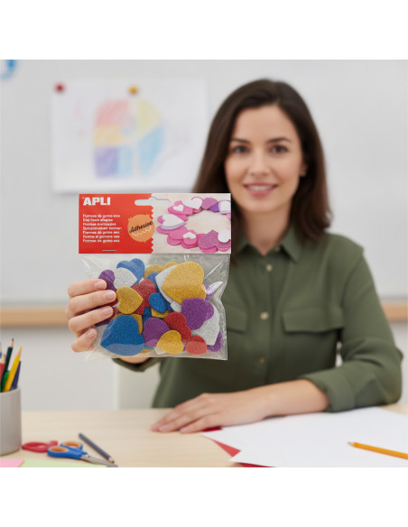 ▷ FORMAS APLI GOMA EVA ADHESIVAS EXPRESIONES - MAXI FORMATO 500UDS | Taine - Imagen 2