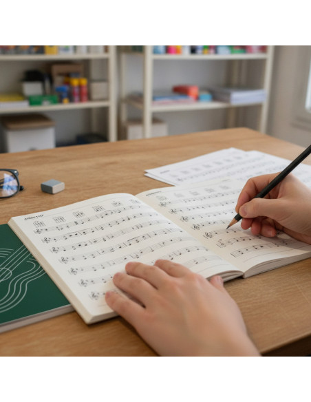 ▷ CUADERNO MUSICA UKELELE 4 TETRAGRAMAS | Taine - Imagen 2