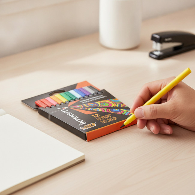 ▷ ROTULADORES BIC 12 UDS COLORES INTENSITY KIT8 | Taine - Imagen 2