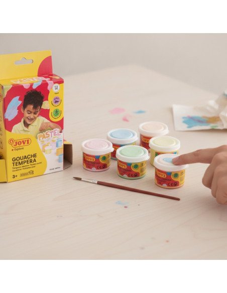 ▷ *TEMPERA JOVI GOUACHE ESTUCHE 6 BOTES 35ML COLORES PASTEL | Taine - Imagen 3