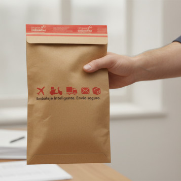 ▷ BOLSAS DE CARTÓN CORRUGADO EXTRA FUERTE CON FUELLE | Taine - Imagen 2