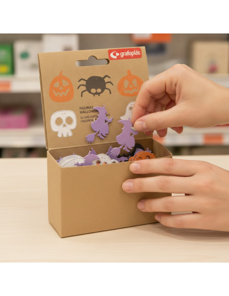 ▷ FIGURAS HALLOWEN 12 UDS CARTU COLORES SURTIDOS | Taine - Imagen 2