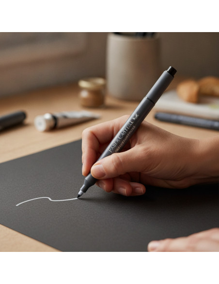 ▷ ROTULADOR FABER CASTELL BLANCO CREATIVE MULTISUPERFICIES | Taine - Imagen 2