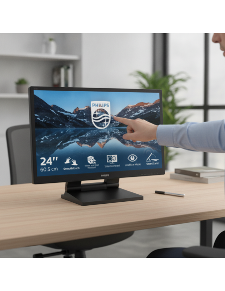 ▷ MONITOR LED PHILIPS B LINE 242B9T 24" (23.8" VISIBLE) PANTALLA TÁCTIL FULL HD | Taine - Imagen 2
