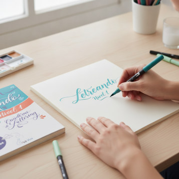 ▷ BLOC DIBUJO TOMBO ROTULADORES ACUARELABLES LETTERING LETREANDO 1 | Taine - Imagen 2