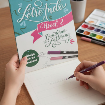 ▷ BLOC DIBUJO TOMBO ROTULADORES ACUARELABLES LETTERING LETREANDO 2 | Taine - Imagen 2