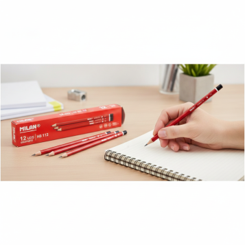 ▷ LAPICES MILAN 12 UDS HB 112 GRAPHITE | Taine - Imagen 2
