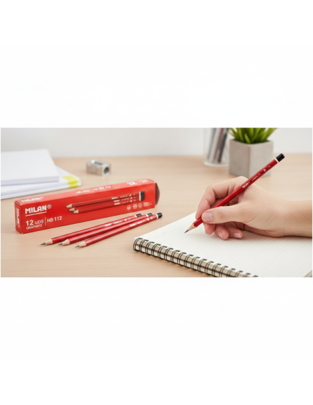 ▷ LAPICES MILAN 12 UDS HB 112 GRAPHITE | Taine - Imagen 2