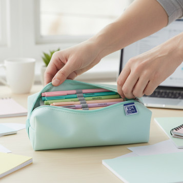 ▷ ESTUCHE OXFORD CUADRADO GRANDE PASTEL | Taine - Imagen 2
