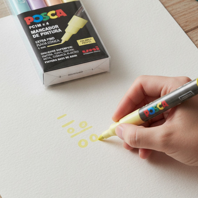 ▷ SET ROTULADORES POSCA 4 UDS PC1M PASTEL | Taine - Imagen 2