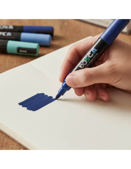 ▷ SET ROTULADORES POSCA 4 UDS PC5M AZULES | Taine - Imagen 2