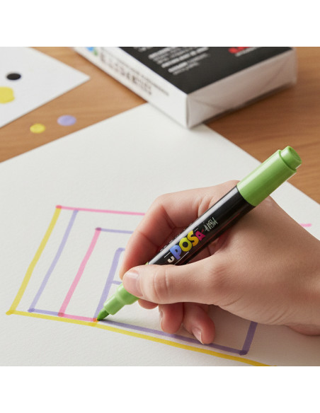 ▷ SET ROTULADORES POSCA 4 UDS PC5M BRILLANTES | Taine - Imagen 2