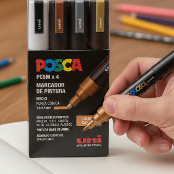 ▷ SET ROTULADORES POSCA 4 UDS PC5M GALAXIA | Taine - Imagen 2
