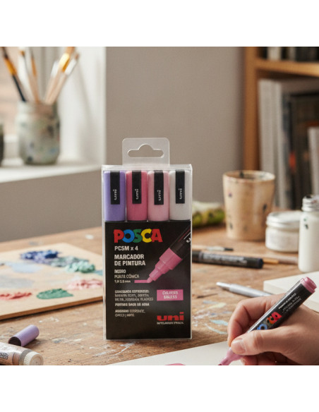▷ SET ROTULADORES POSCA 4 UDS PC5M DULCES | Taine - Imagen 2