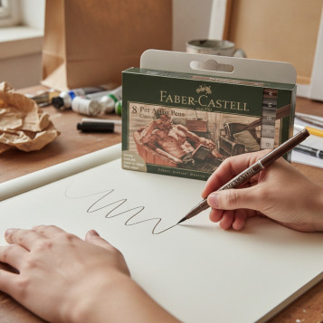 ▷ ROTULADORES FABER CASTELL 8 UDS PITT ARTIST PEN CLASSIS | Taine - Imagen 2