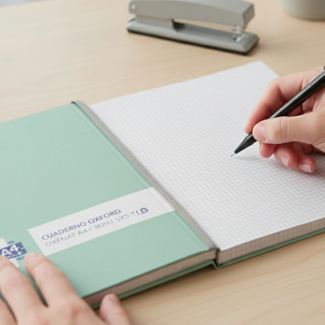 ▷ CUADERNO OXFORD OXFNAT A4+ 80HJ 5X5 TD | Taine - Imagen 3