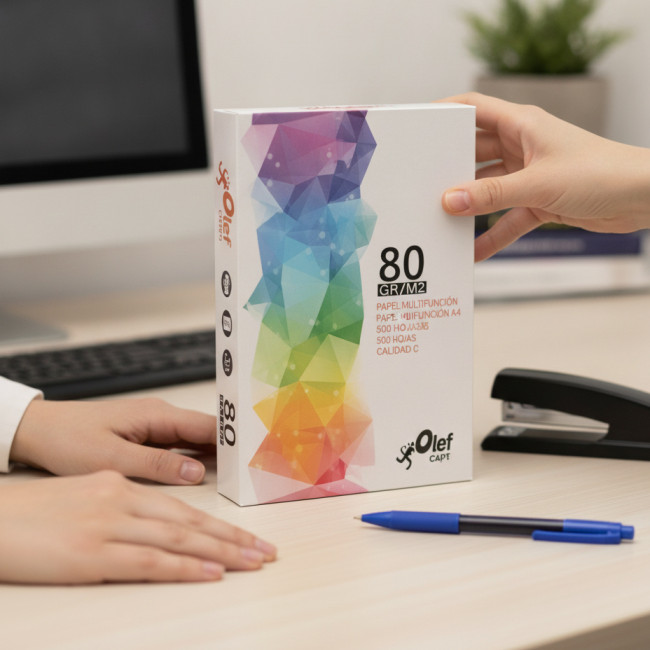 ▷ PAPEL A4 80GR 500HJ OLEF CALIDAD C | Taine - Imagen 2