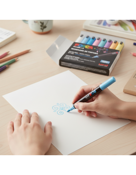 ▷ SET ROTULADORES POSCA 8 UDS PC1MR/8C PASTEL | Taine - Imagen 2